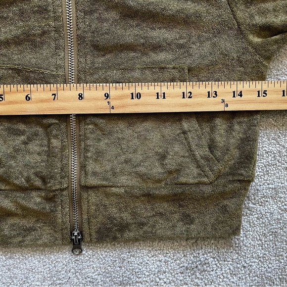 PRETTY GARBAGE Olive Two-Way Zip Velour Track Suit Size Small Dolls Kill - Picture 5 of 13